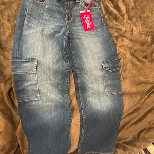 Blue Denim Cargo Jeans